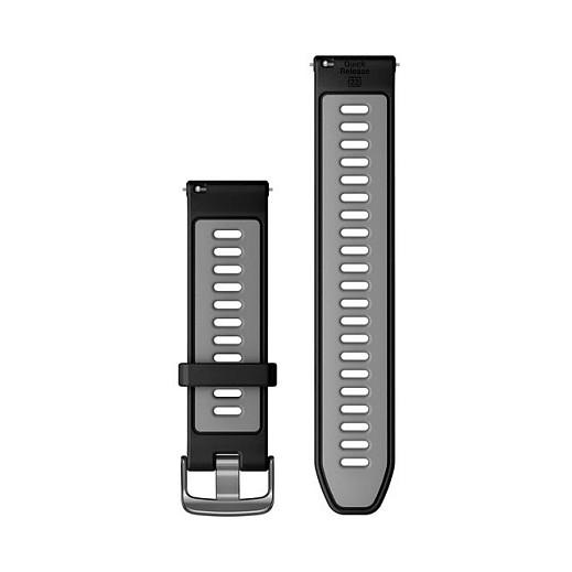 Rrip për Orë Garmin Quick Release / 22mm / Silikon / 127–204mm - Zezë/Hiri - 2