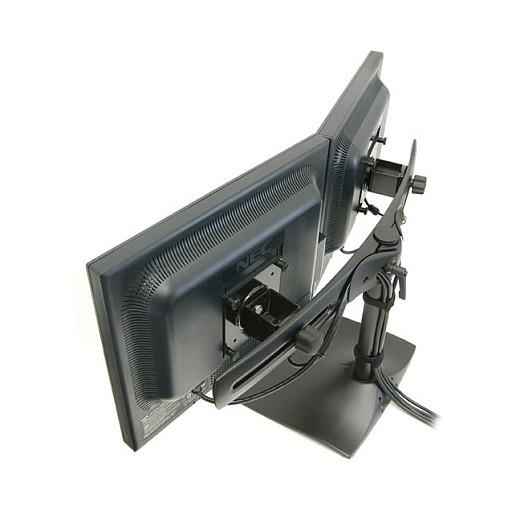 Mbajtëse për Monitor Ergotron DS100 33-322-200 / 2 Monitorë / deri 24" / deri 14kg për Monitor / VESA 75x75 & 100x100 / Rotacion 360° - Zezë - 5
