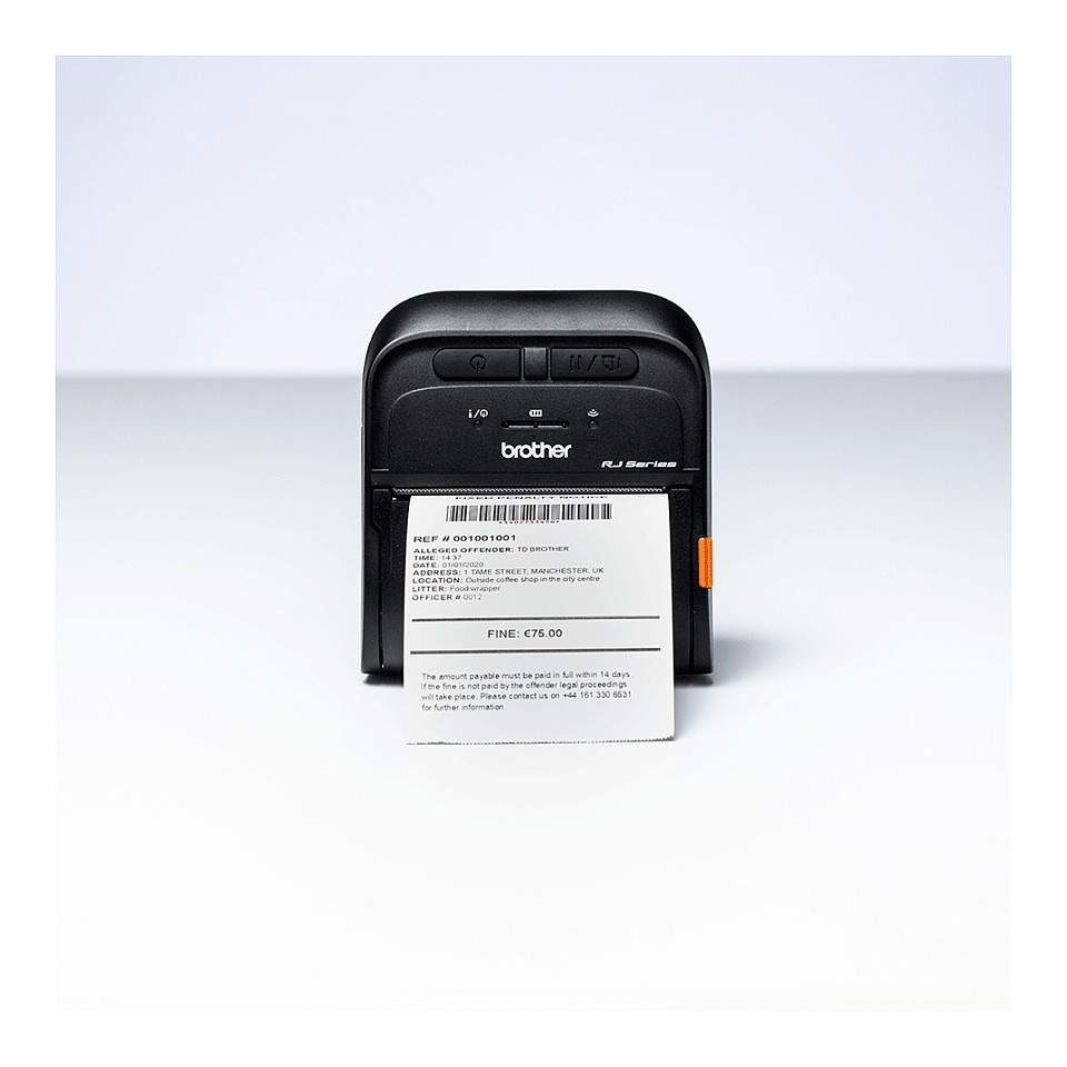 Printer Mobil Brother RuggedJet Go RJ-3035B / Direkt Termal / 203 DPI / 101.6 mm/s / Bluetooth, NFC & USB – Zezë - 5
