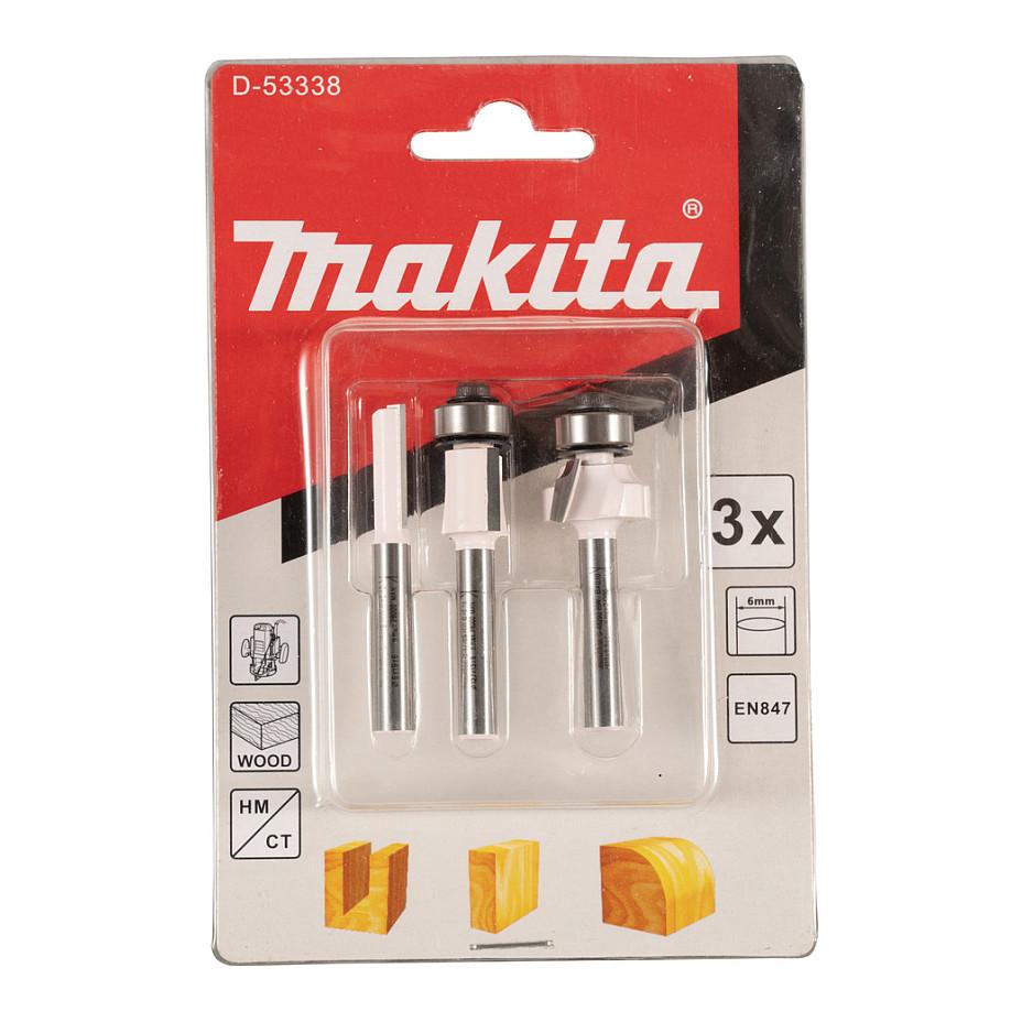 Set Frezash Makita D-53338, 3 Copë, 6mm - Argjend - 2