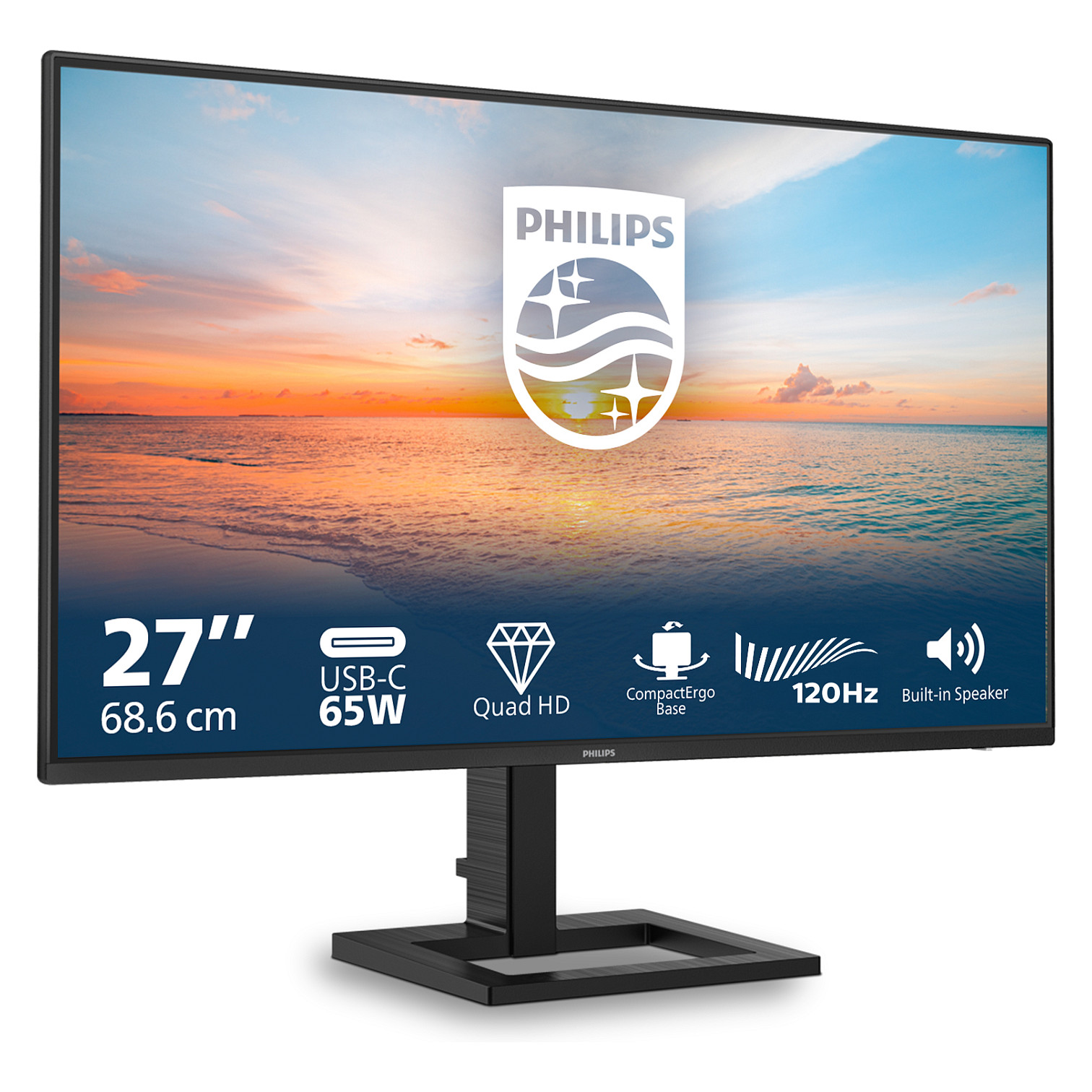 Monitor Philips 1000 Series 27E1N1600AE/00 / 27" / QHD IPS / 100Hz / 4ms / HDMI+USB-C - Zezë - 2