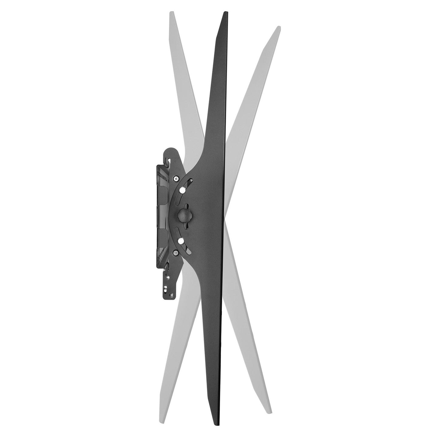 Mbajtëse Muri për TV Equip 650322 / 60"-100" / 100kg / Tilt / Curved / -15° deri +15° - Zezë - 4