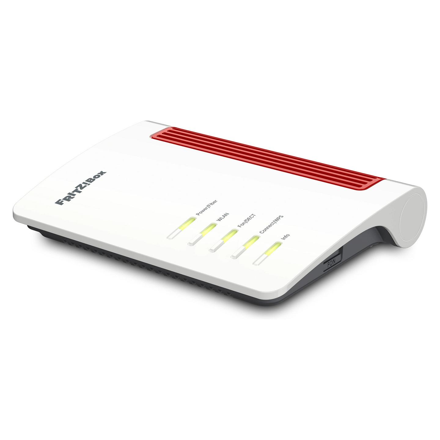Ruter FRITZ!Box 5630, Wi-Fi 7, GPON deri në 2.5Gbps, 1× 2.5GbE WAN/LAN + 3× Gigabit LAN - Bardhë