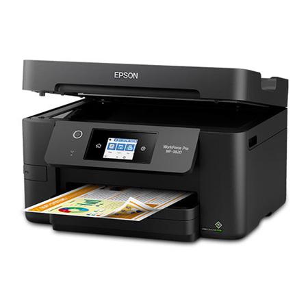 Printer Multifunksional Epson WorkForce Pro WF-3920, Inkjet me Ngjyra, A4, 21ppm, 4800x1200DPI, Wi-Fi, Ethernet, USB, Duplex, ADF - Zezë - 2