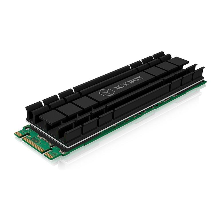 Ftohës për SSD ICY BOX IB-M2HS-701 / M.2 2280 / Pasiv / Alumin / 5mm – Zezë