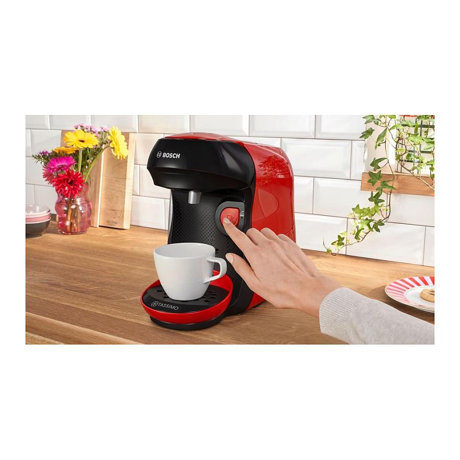 Aparat për Kafe me Kapsula Bosch TASSIMO HAPPY TAS103E, 0.7L, 1400W, INTELLIBREW - Kuqe/Zezë - 2