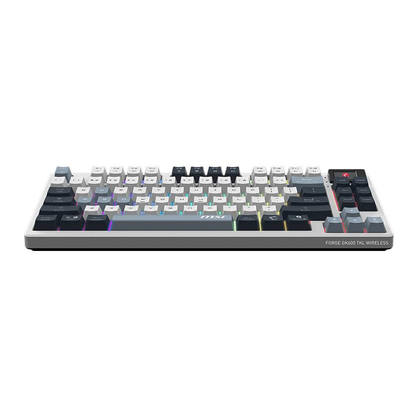 Tastierë Gaming MSI FORGE GK600 TKL / 83 keys / WIRELESS SKY / Mekanike / 4000mAh / RGB – Blu/Bardhë - 4
