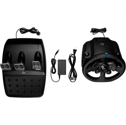 Timon dhe pedale Logitech G923 TRUEFORCE, 900°, 2.3Nm, Force Feedback, Pedale, USB - Zezë - 2
