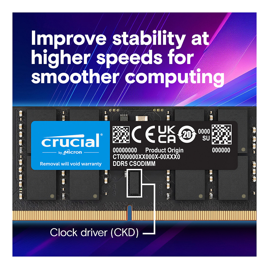 RAM Memorie DDR5 Crucial / 32GB / DIMM / CT32G64C52CS5 - Zezë - 4
