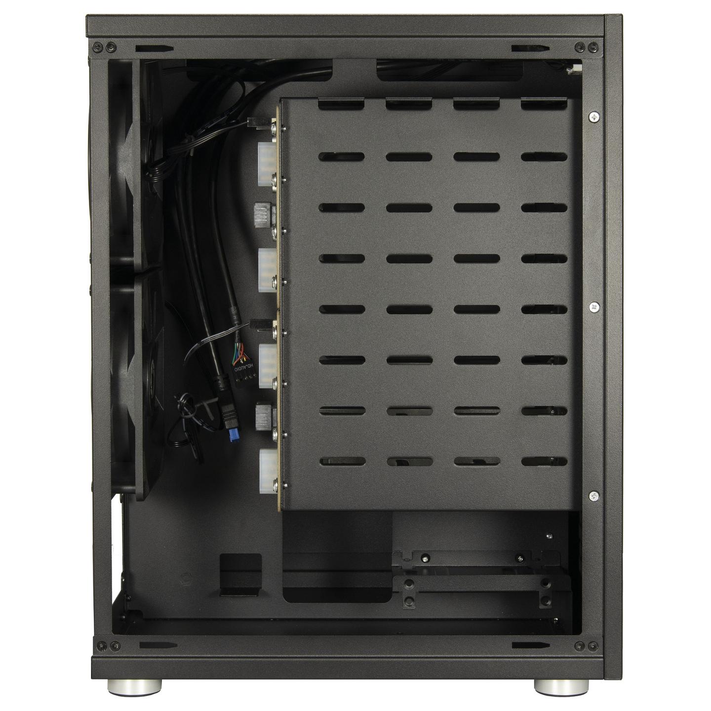 Kasë NAS Inter-Tech NAS-8, 8x HDD/SSD 2.5"/3.5", 2x USB-A 3.2 Gen 1, USB-C 3.2 Gen 1, 2x Ventilatorë 120mm - Zezë - 5