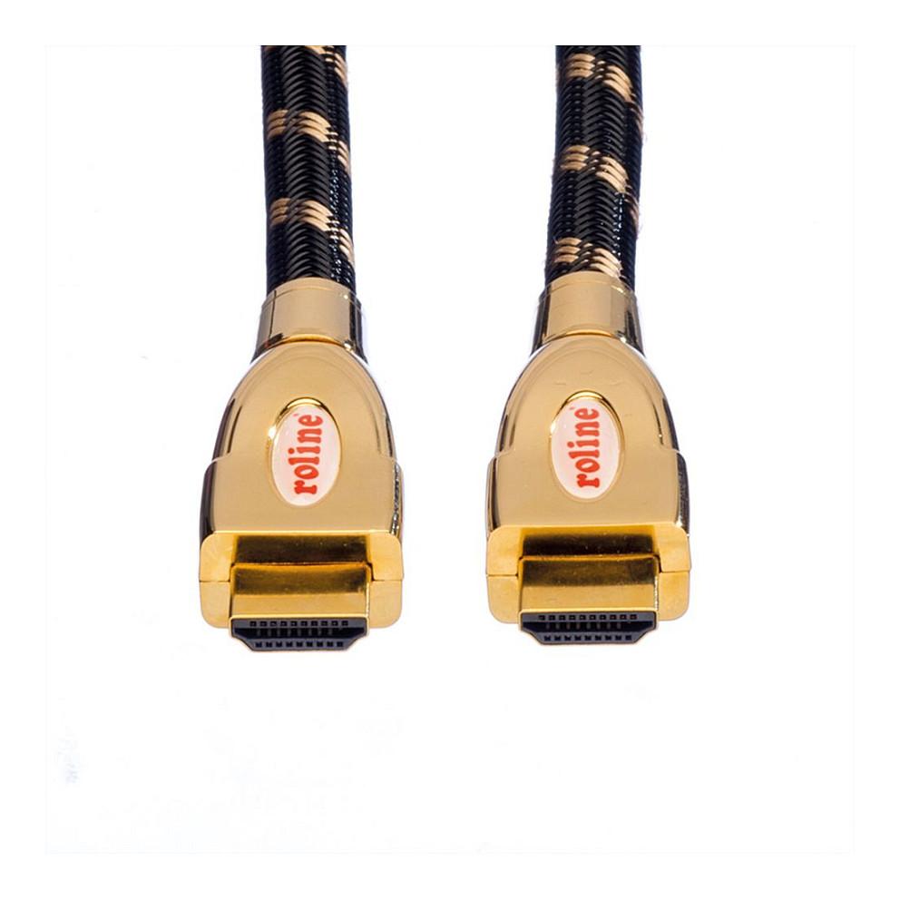 Kabllo HDMI ROLINE GOLD 11.04.5690 / HDMI në HDMI / 1m / HDMI 2.0 / 4K 60Hz / Ethernet - Zezë/Artë - 4