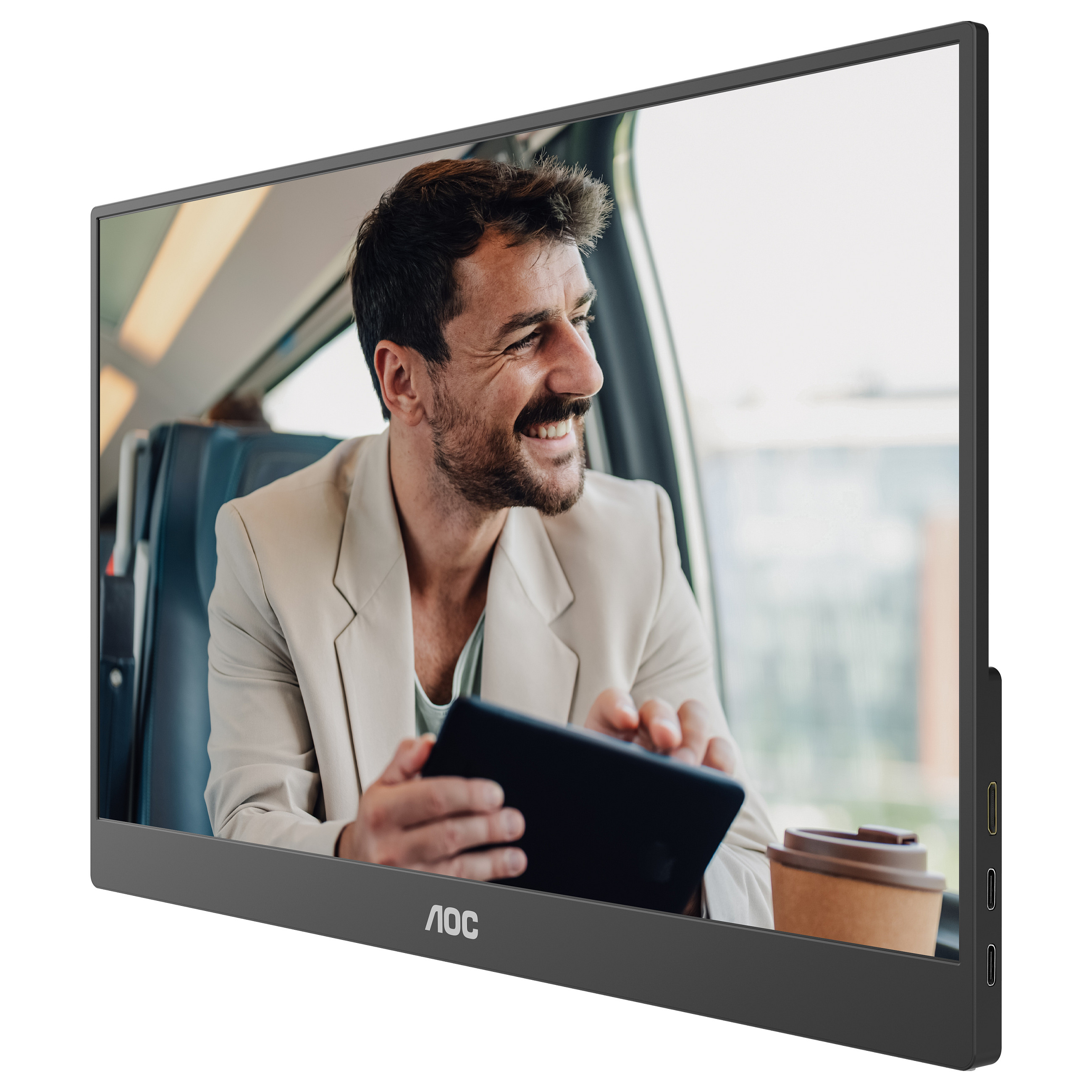 Monitor Portativ AOC 16T20E2 / 15.6" / Full HD IPS / 60Hz / 5ms / USB-C+Mini HDMI+Speakers - Zezë - 9