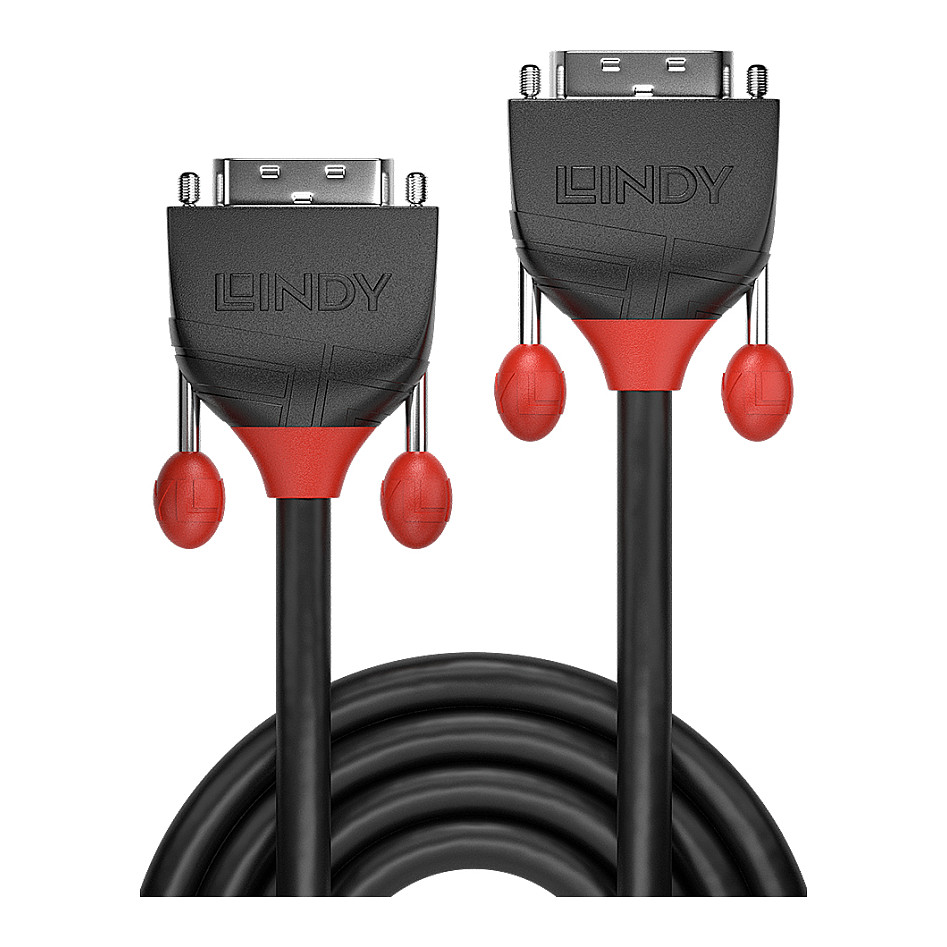 Kabllo DVI Lindy 36252 / DVI-D në DVI-D / 2m / Dual Link / 2560×1600 60Hz - Zezë - 2