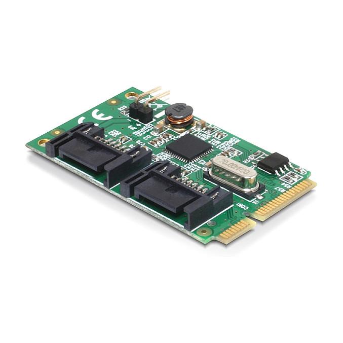 Kartë Zgjerimi Mini PCI Express Delock 95233 / Mini PCIe Full Size / 2x SATA 6Gbps / Asmedia ASM1061