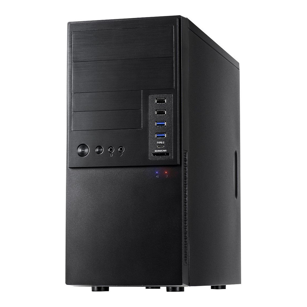 Kasë PC Inter-Tech IT-6865 / Micro Tower / Fan 80/92mm / HDD 2.5"/3.5"/5.25" - Zezë - 2
