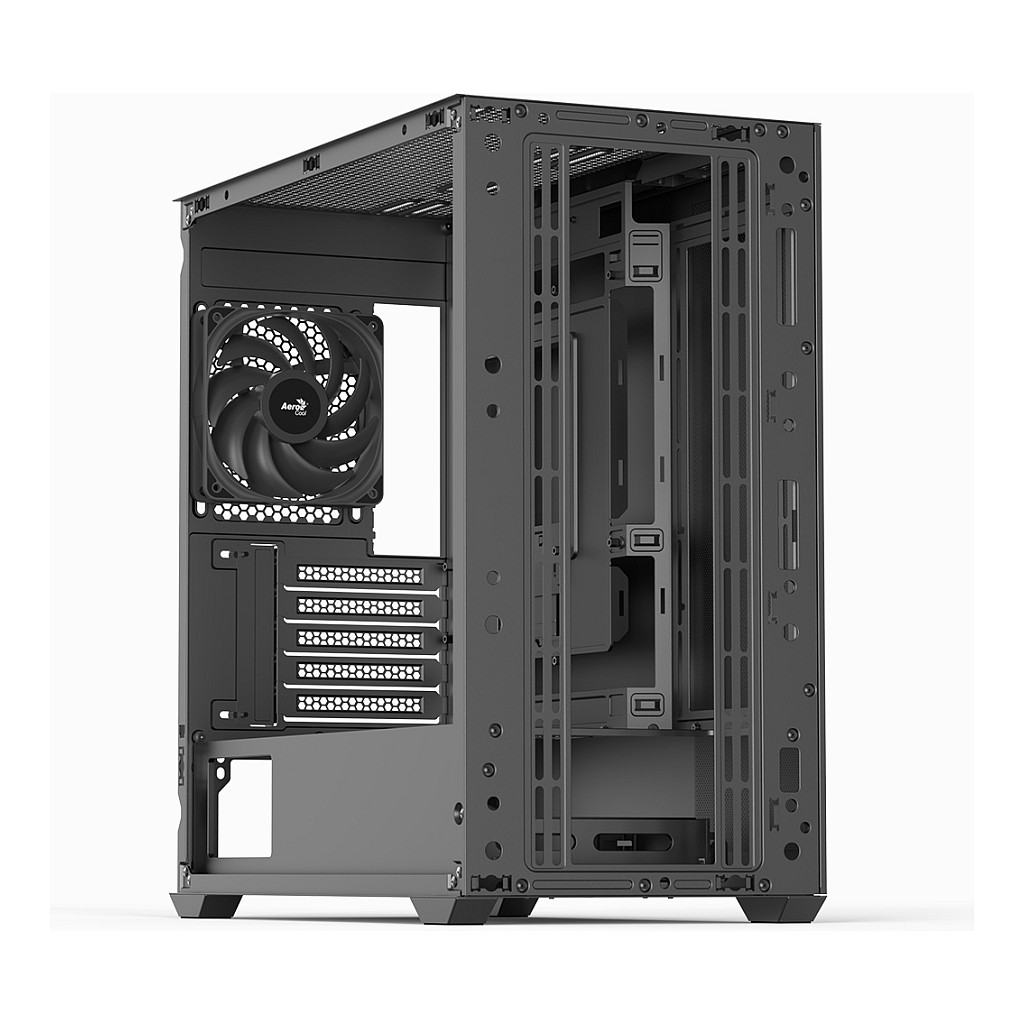 Kasë PC Aerocool D301A / Mini Tower / Micro ATX / 3x 120mm + 2x 140mm Fan Support / Tempered Glass / 360mm Radiator - Zezë - 5