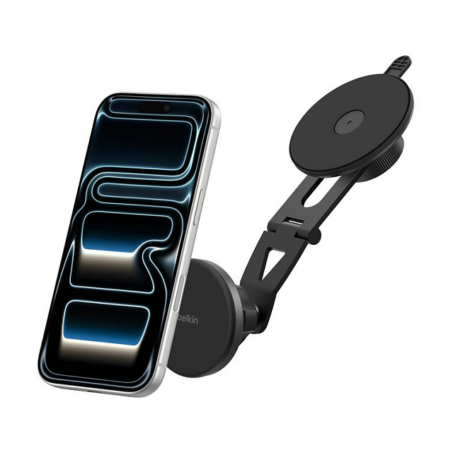 Mbajtëse telefoni për Veturë Belkin BoostCharge WIC013HQBK / Qi2 / Karikim pa kabllo 15W / Mbajtëse Magnetike - Zezë - 5