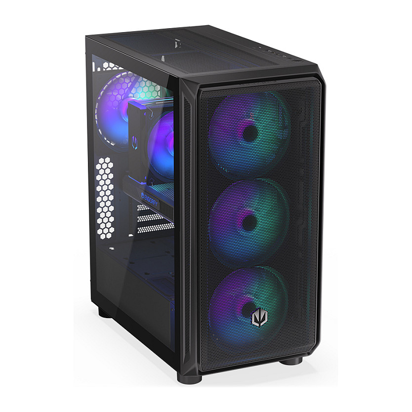 Kasë PC ENDORFY Arx 500 ARGB / ATX / ITX / Micro ATX / 4x 140mm ARGB Fan / SSD 2.5" / HDD 2.5"/3.5" - Zezë - 7