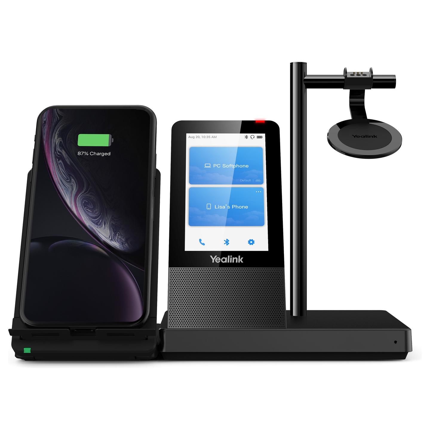 Kufje pa kabllo Yealink WH66 Mono UC / DECT / Mono / 160m / 13 orë / UC / Mikrofon me reduktim të zhurmës - Zezë - 2