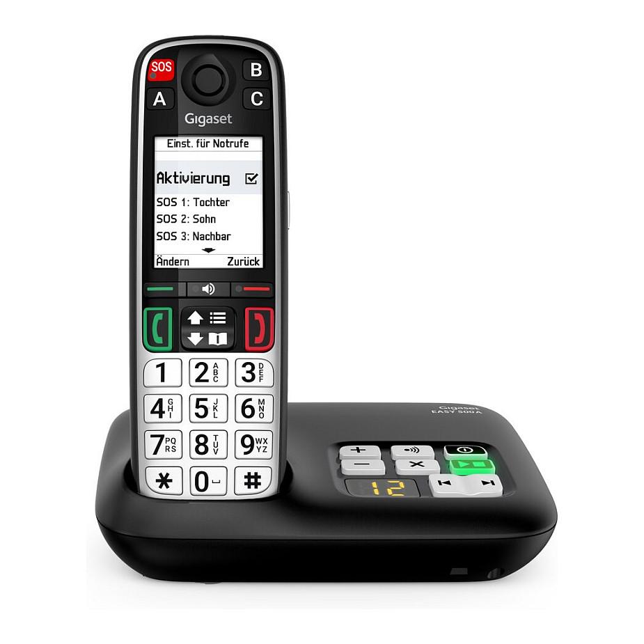 Telefon VoIP Gigaset EASY 500A, DECT, 2.2" TFT me ngjyra, SOS, Anrufbeantworter - Zezë - 6