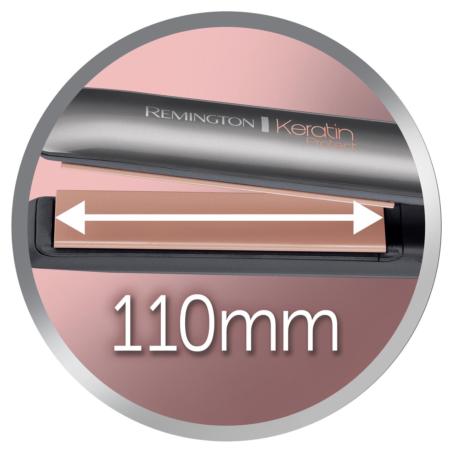 Drejtuese për Flokë Remington Keratin Protect S8598 / Sensor Inteligjent / 5 Temperatura / 150–230°C – Gri/Rozë - 8