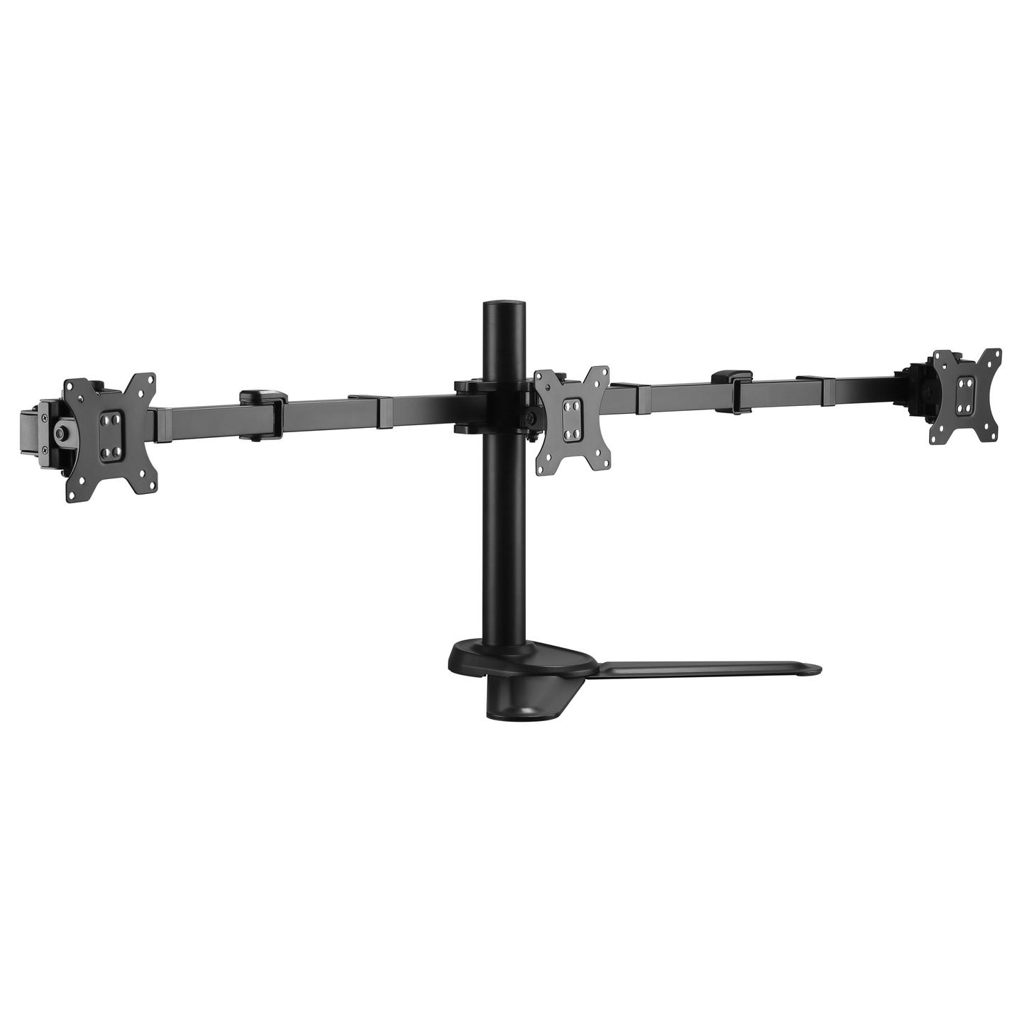Mbajtëse për Monitor Equip 650125 , 3 Monitorë , 17–27" , deri 7kg për monitor , me sustë gazi , e rregullueshme , VESA 75x75 & 100x100 - Zezë