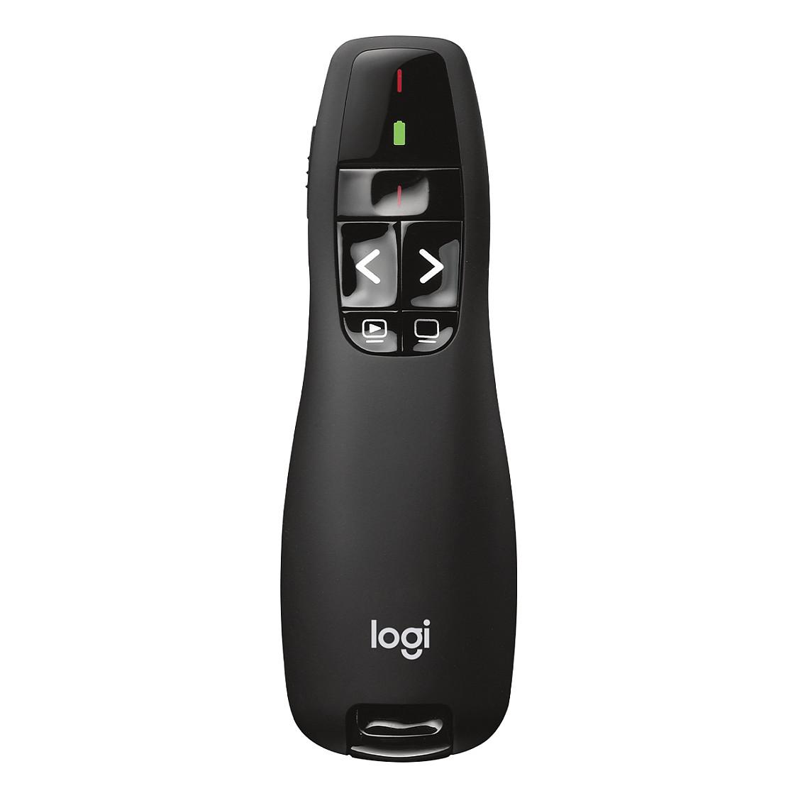 Presenter Logitech R400 / 2.4 GHz / USB Mini Receiver / Laser i Kuq / 15m - Zezë - 3