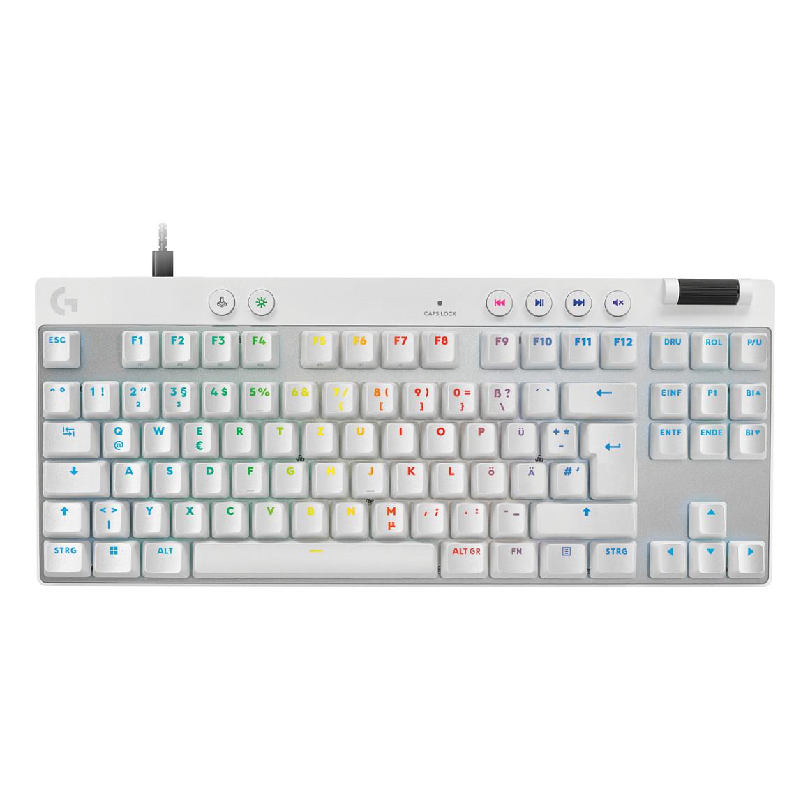 Tastierë Gaming Logitech G PRO X TKL RAPID / QWERTZ (DE) / TKL / Mekanike Magnetike / Rapid Trigger / RGB / USB / 1000 Hz – Bardhë