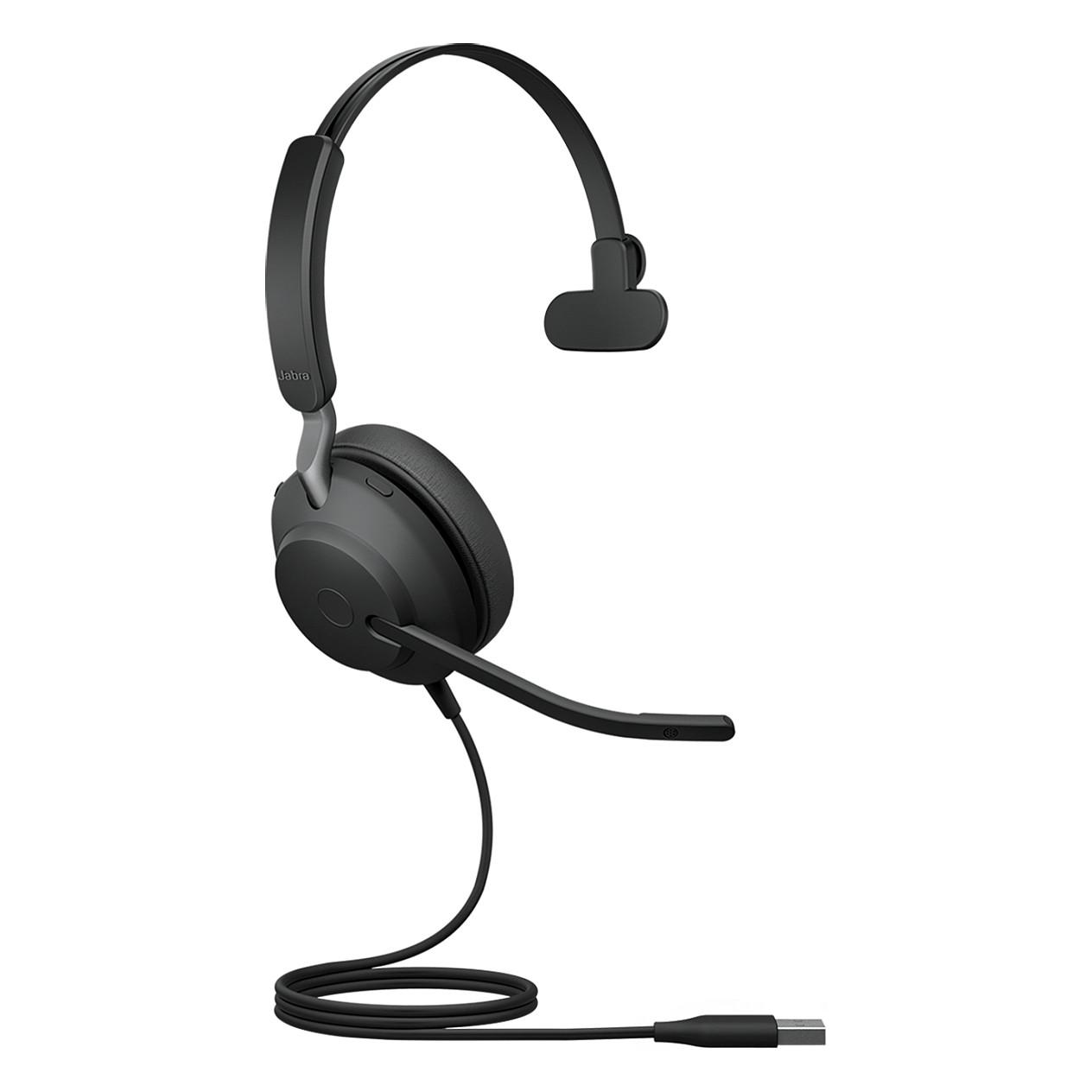 Kufje me kabllo Jabra Evolve2 40 UC Mono / USB-A / 40mm / Mikrofon me reduktim të zhurmës - Zezë - 2
