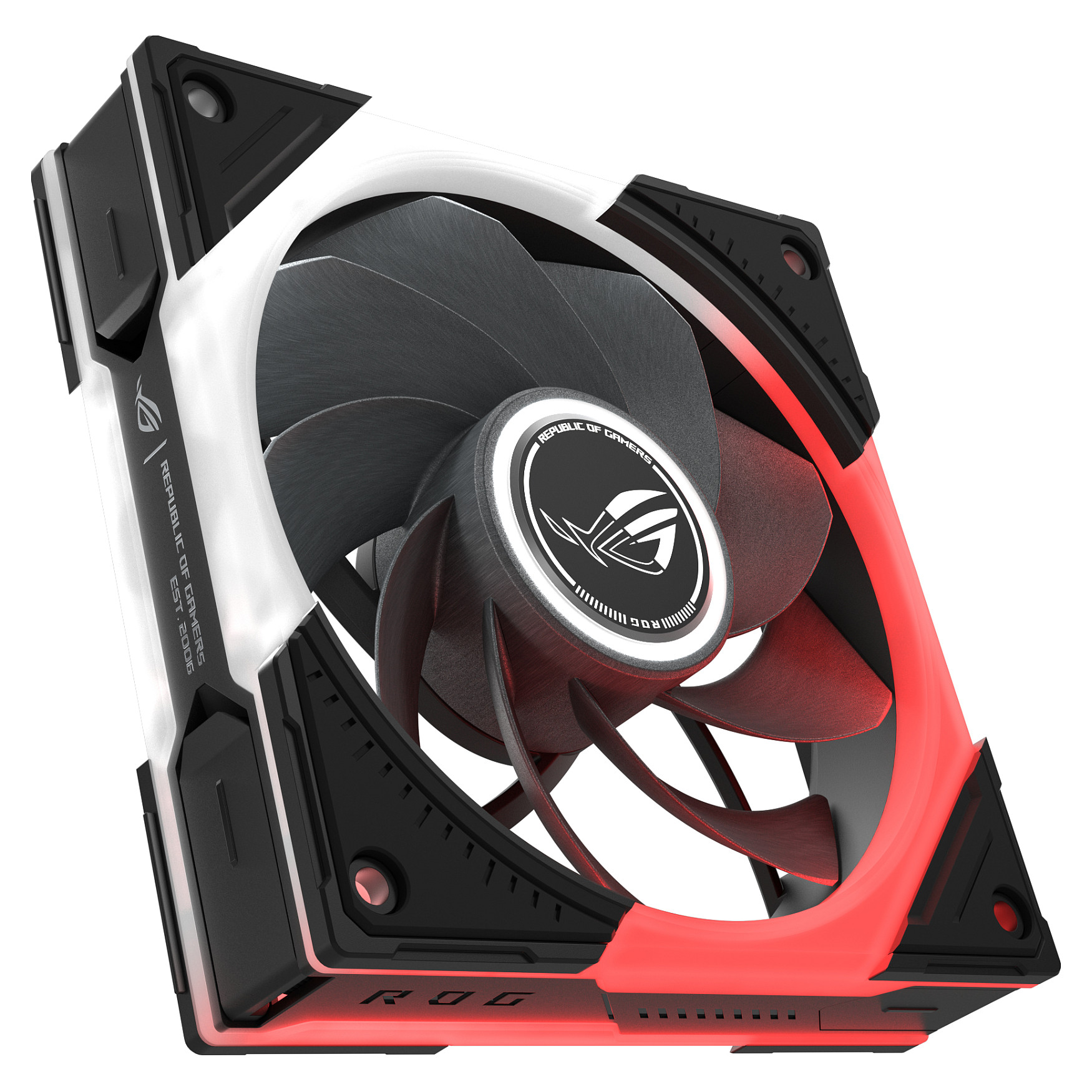 Ftohës për Kasë ASUS ROG Eurux GR120 ARGB Reverse / 120mm / 30mm / PWM / 2200 RPM / 70 CFM / ARGB / 3-Pack / ROG Hub – Zezë/Kuqe/Bardhë - 11