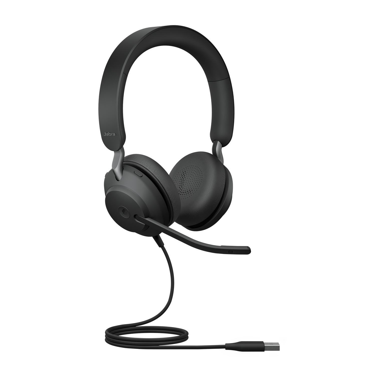Kufje me kabllo Jabra Evolve2 40 SE / USB-A / 3 Mikrofona / 40mm Driver / Busylight - Zezë - 2
