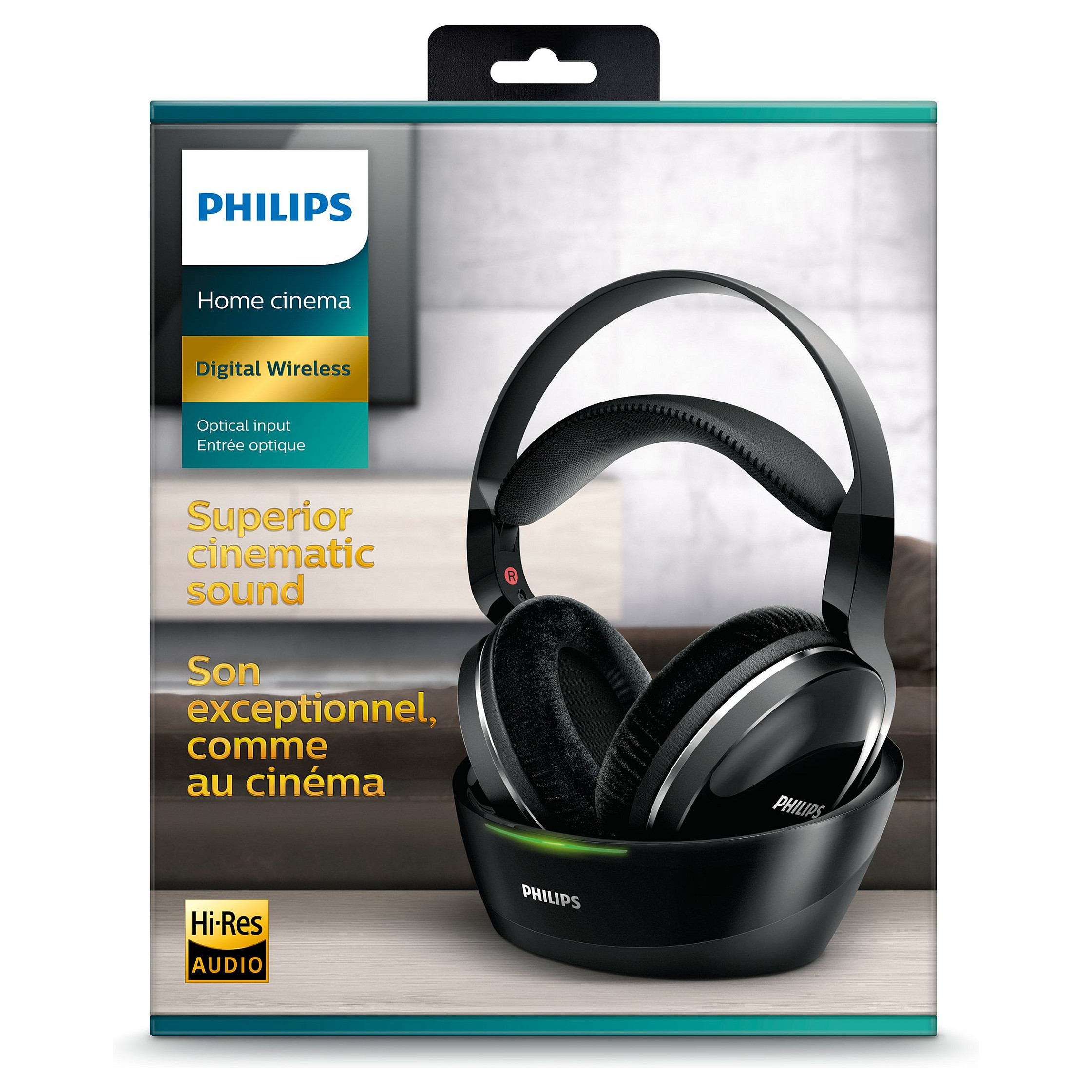 Kufje pa kabllo Philips SHD8850/12 / Over-Ear / 40 mm / 30 m / 20 orë / Hi-Res Audio – Zezë - 2