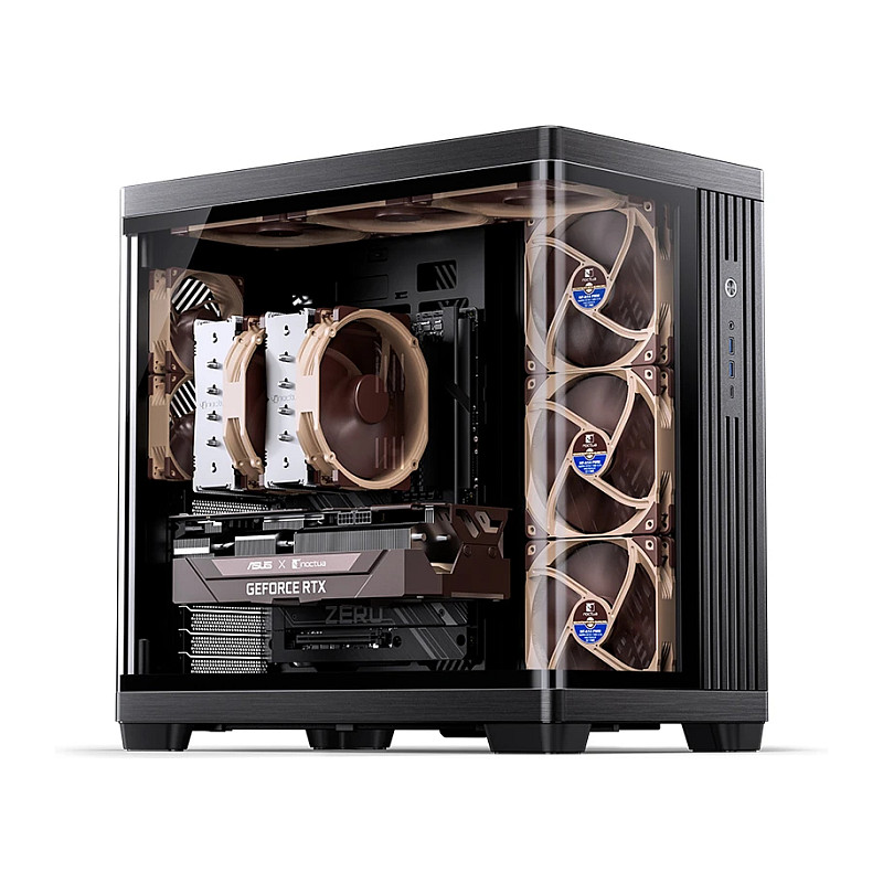 Kasë PC Jonsbo TK-4 / Midi Tower / ATX / Tempered Glass - Zezë - 5