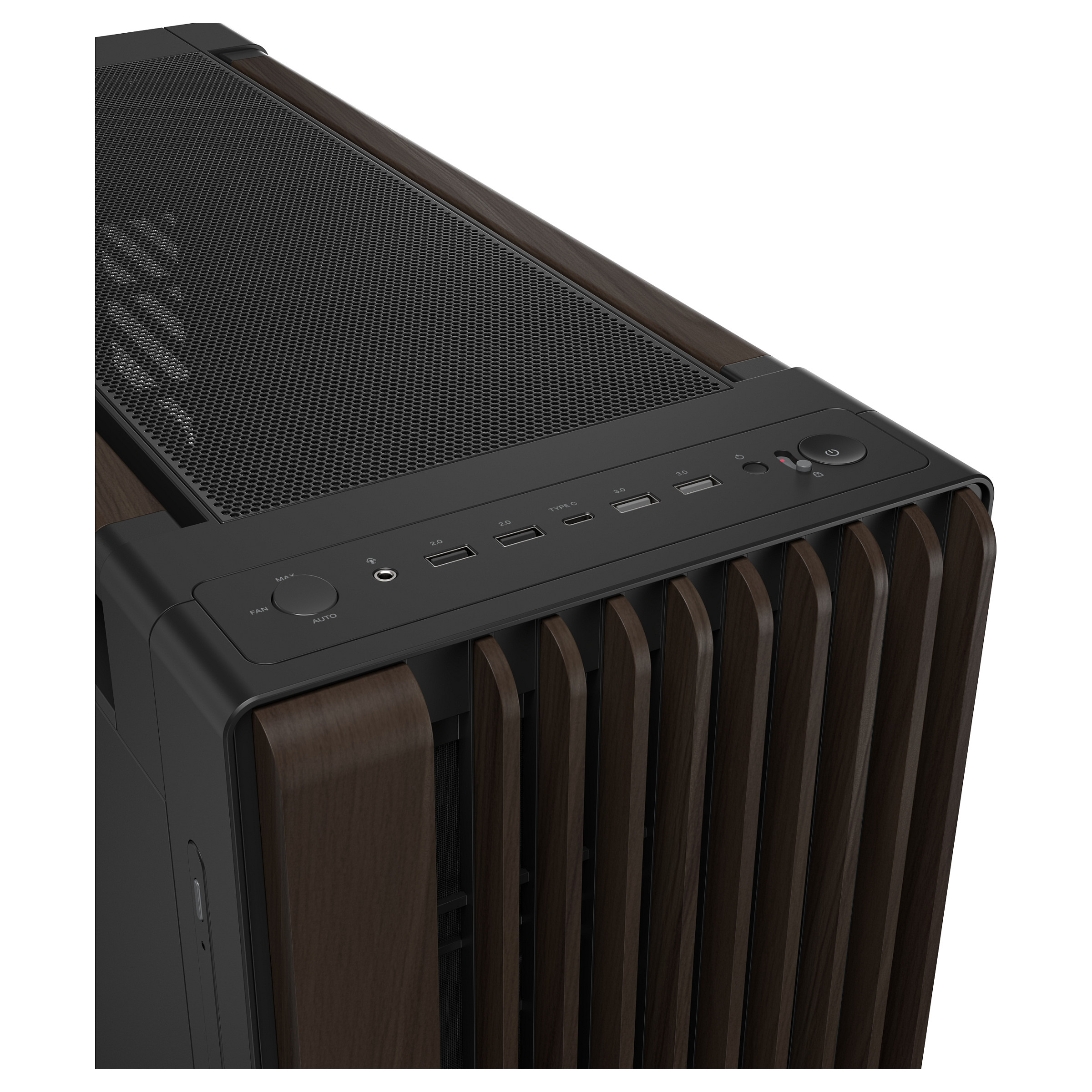 Kasë PC ASUS ProArt PA602 Wood Edition / Mid Tower / ATX / 2x 200mm Front + 1x 140mm Rear Fan / Wood Panel - Zezë - 7