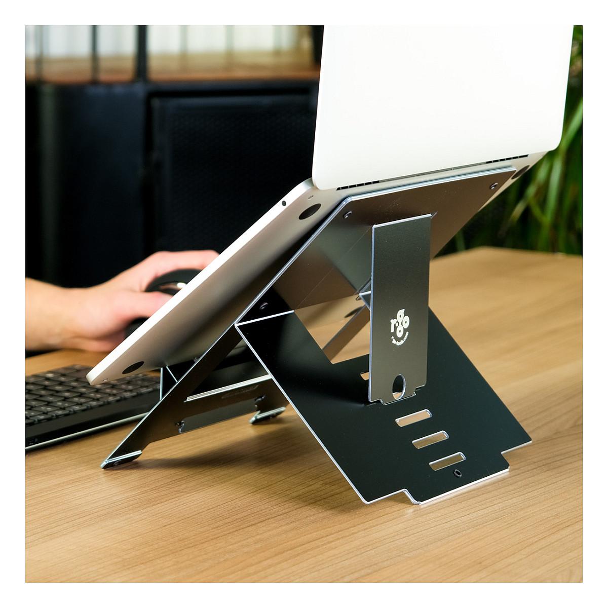 Mbajtëse për Laptop R-Go Riser Flexible / E rregullueshme / 10–22" / 5 kg / 135–220 mm / 5 pozicione - Zezë - 6