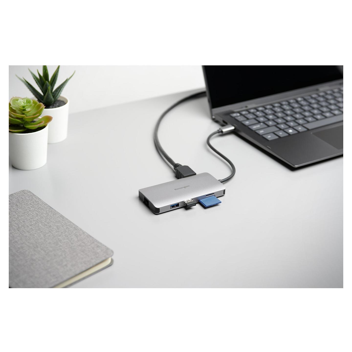 Docking Station Kensington UH1400P / USB-C / 8-in-1 / HDMI / LAN - Argjend - 8