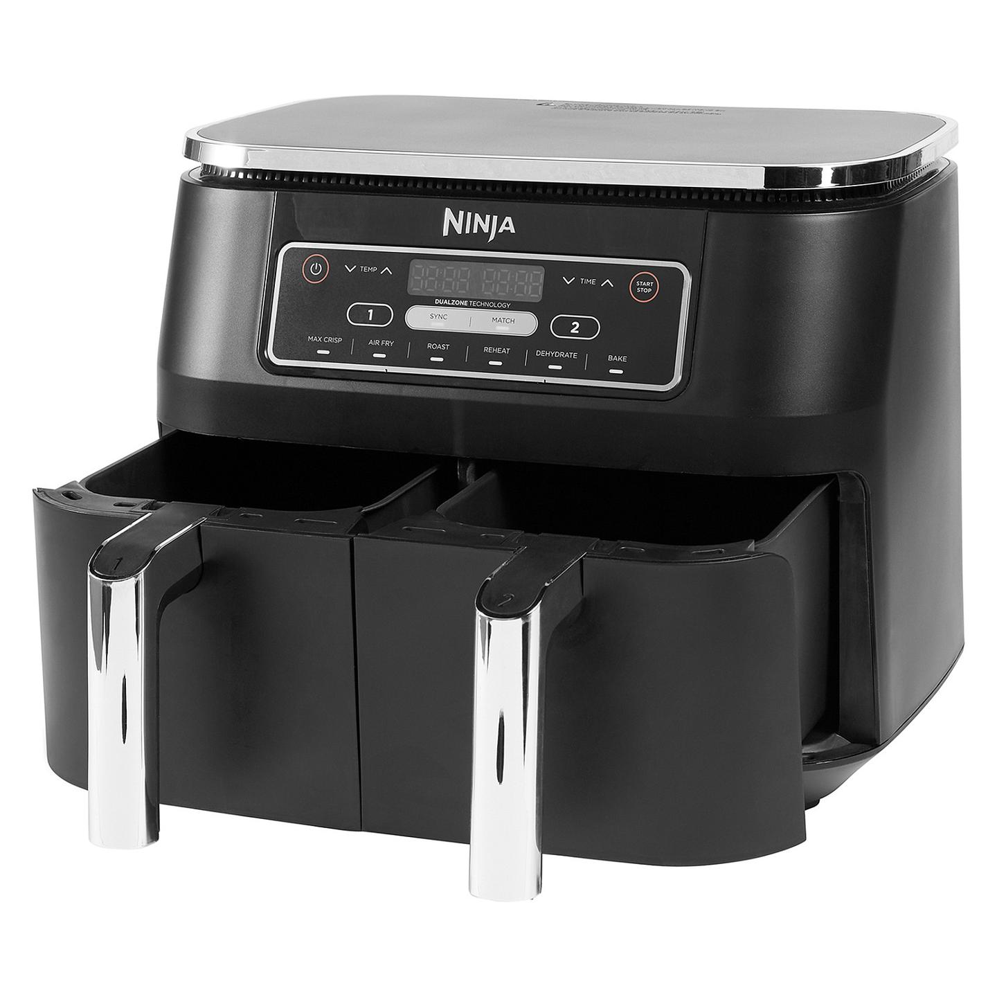 Fryer Ninja Foodi Dual Zone / AF300EU / 7.6L / 2400W / 2 Sirtarë / 6 Programe / 40–240°C / Sync / Match – Zezë - 3