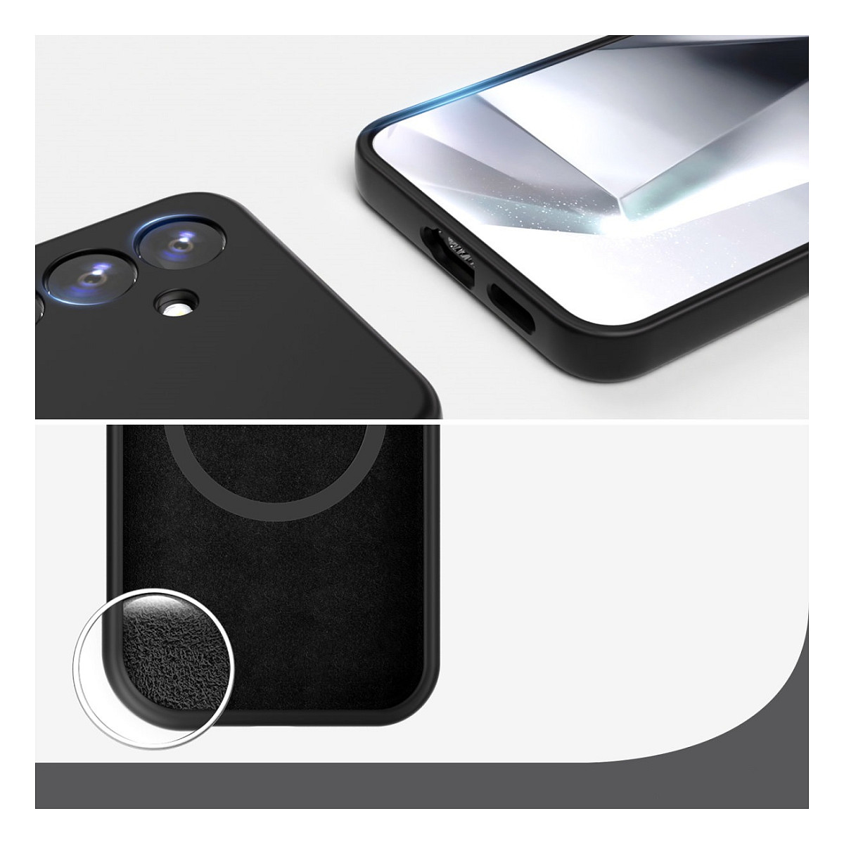 Aksesorë për telefon 4smarts Cupertino / Case / Samsung Galaxy A56 5G / Silikon - Zezë - 3