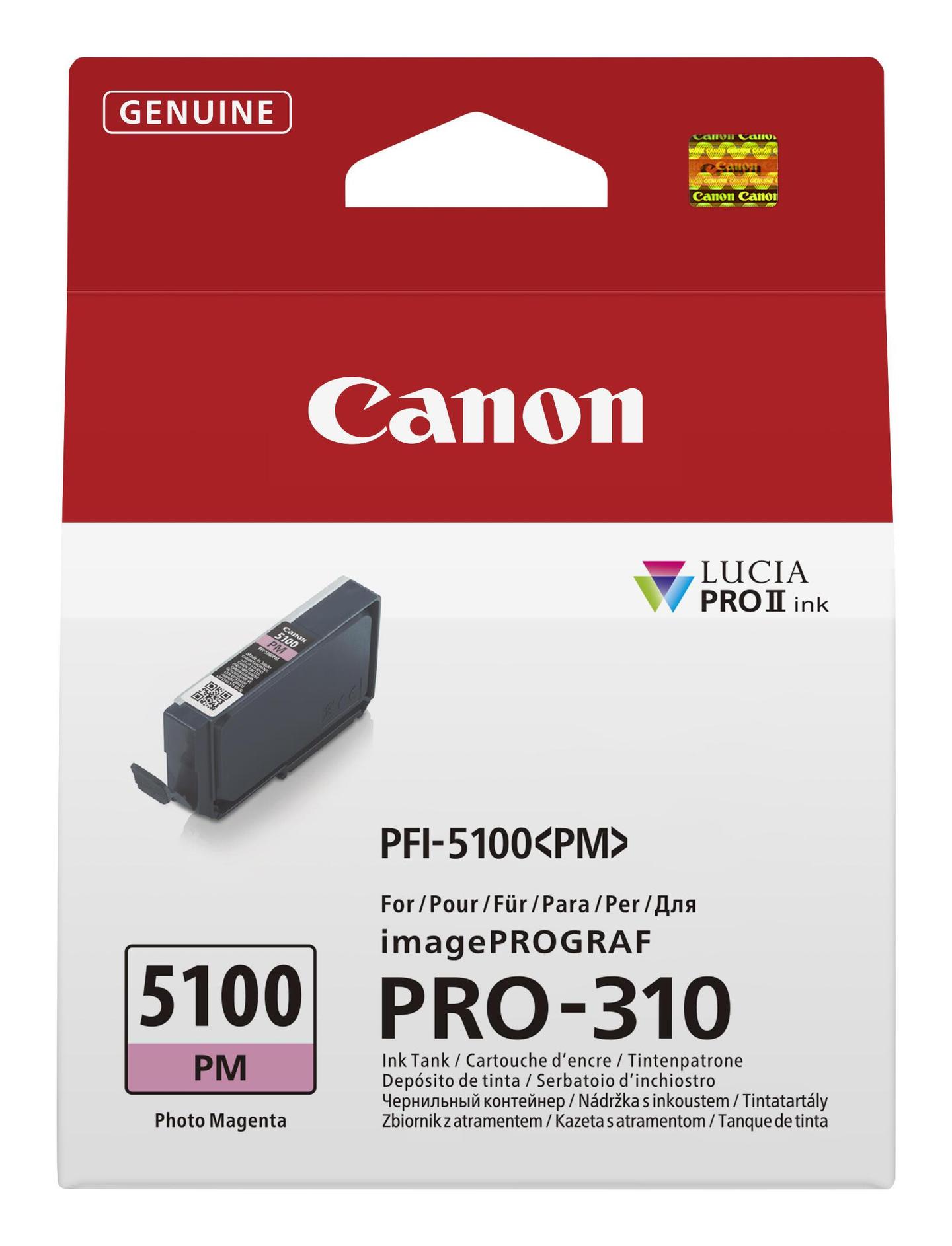 INK Canon PFI-5100PM / 6957C001 / 14.4 ml / 390 faqe – Rozë - 2