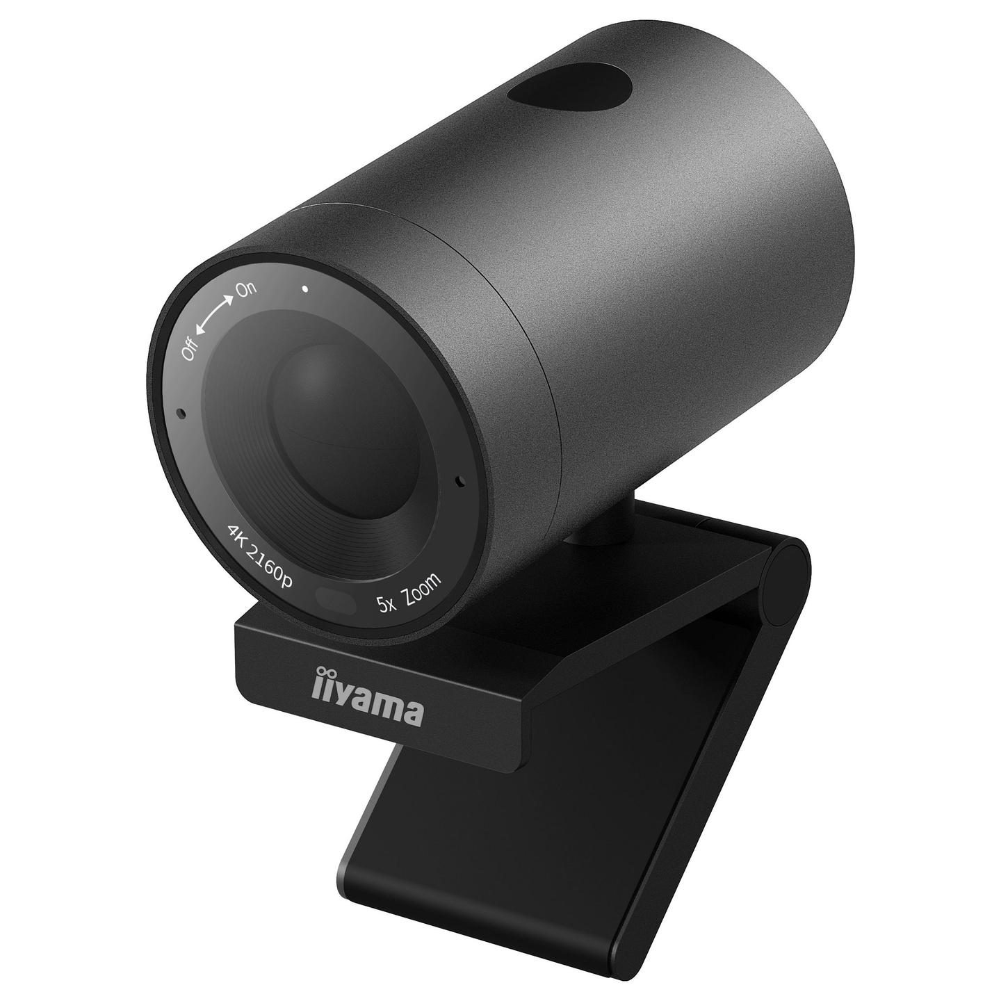 Webcam iiyama / 4K UHD / 8.46 MP / 120° / Zoom Digjital 5× / Auto-Framing / 2 Mikrofonë - Zezë