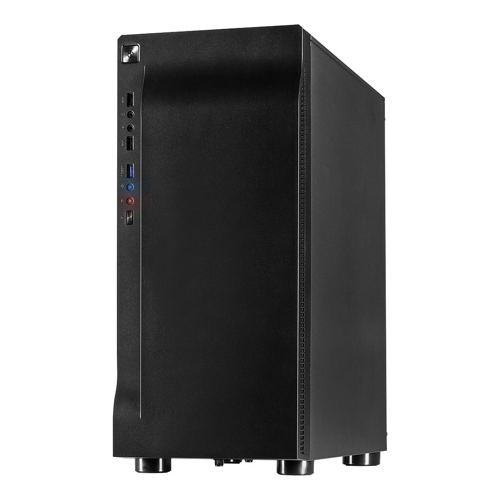 Kasë PC Inter-Tech A-3411 Creek / Midi Tower / ATX / 3x 120mm ose 2x 140mm Fan Support / 1x 3.5" + 3x 2.5" Bay / Tempered Glass / RGB - Zezë - 2