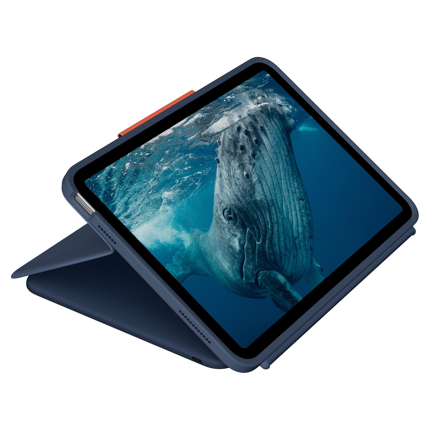 Aksesorë për Tablet Logitech Rugged Combo 4c Touch / iPad 10. Gjeneratë & A16 / QWERTZ / German / Multi-Touch Trackpad / USB-C - Blu - 2