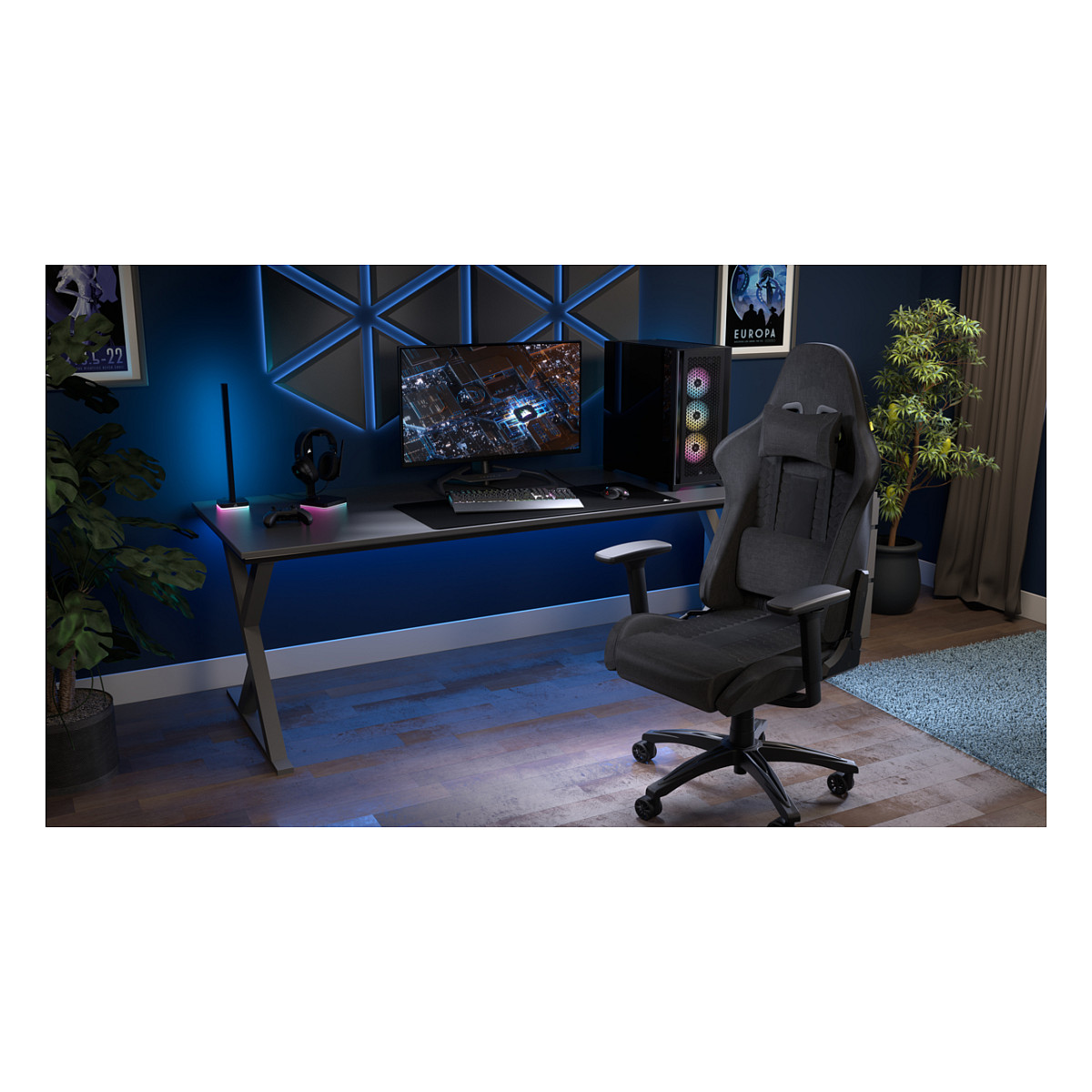 Karrige Gaming Corsair TC100 Relaxed Fabric - Hiri/Zezë - 13