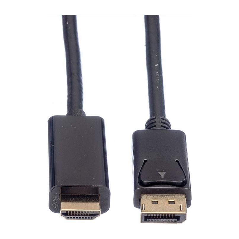 Kabllo DisplayPort ROLINE 11.04.5786 / DisplayPort në HDMI / 2m / 4K - Zezë - 2