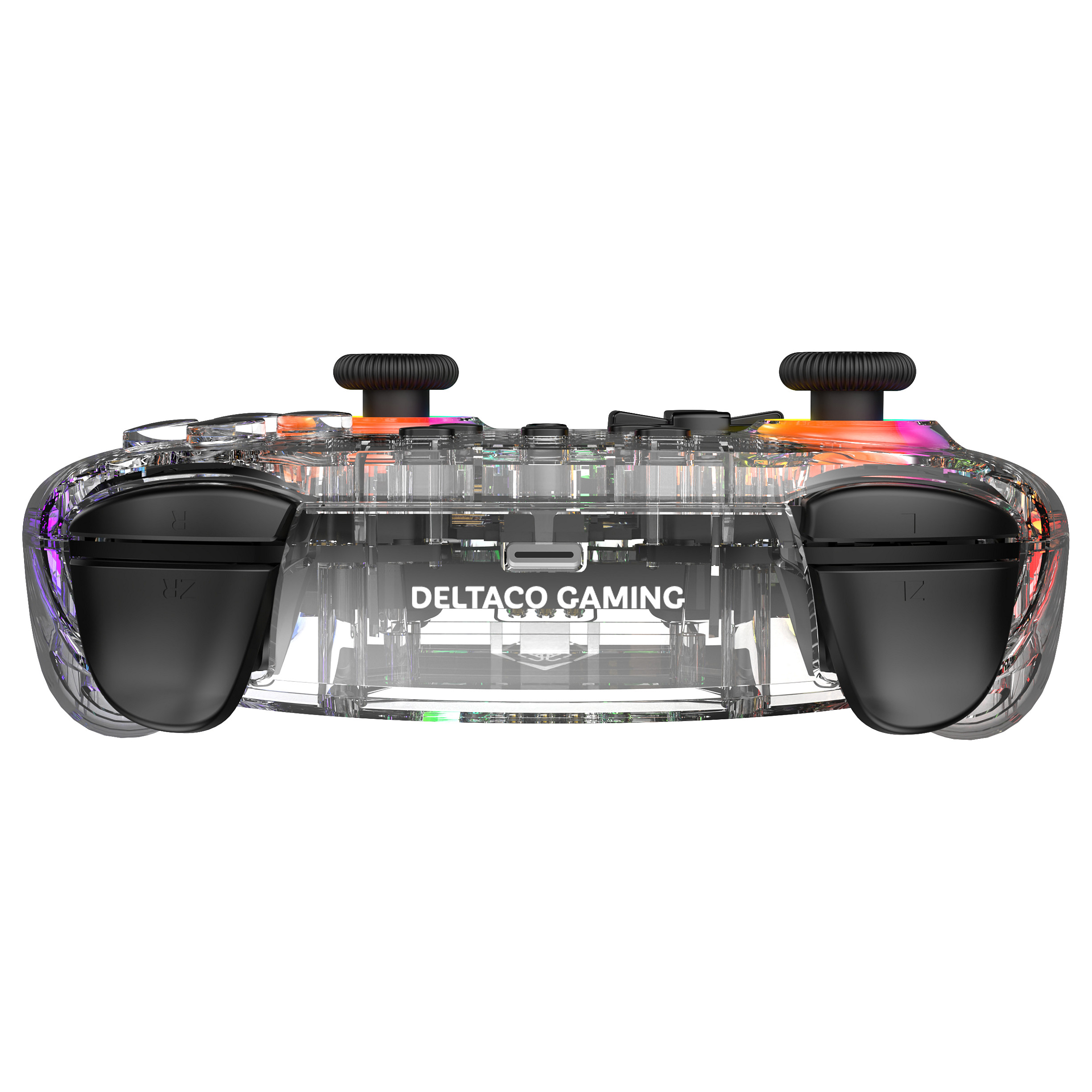 Kontroller Gaming Deltaco GAM-198-T / Wireless + USB-C / Nintendo Switch / Turbo - Transparent - 5