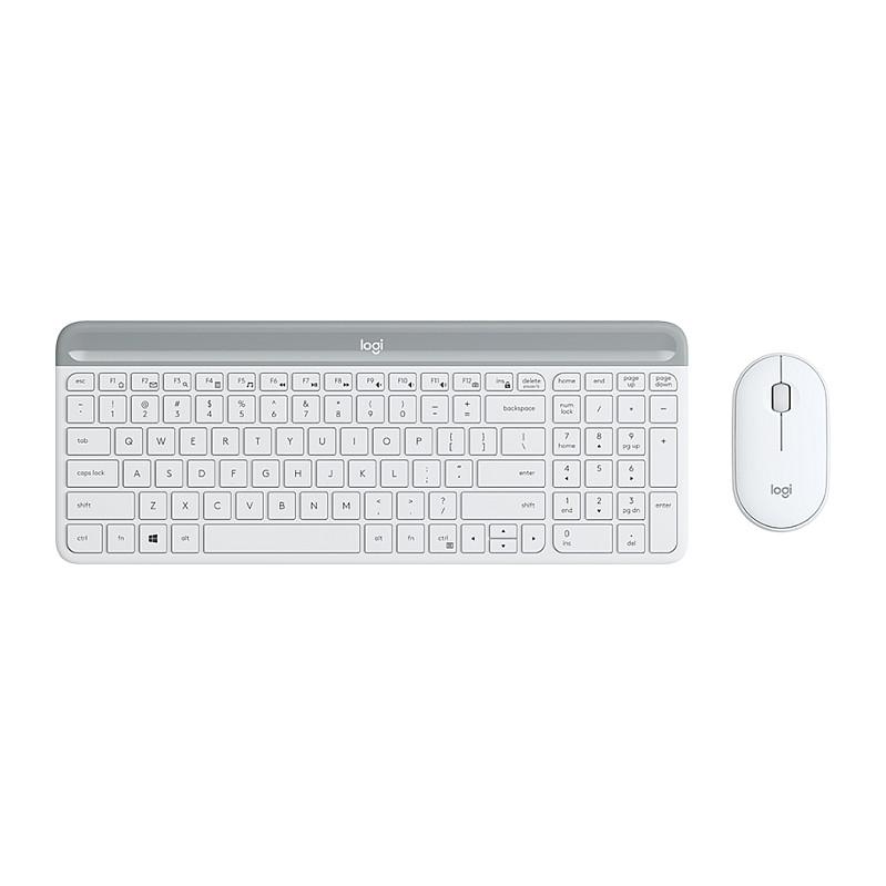 Combo (Tastierë & Maus) Logitech MK470 Slim / Wireless / QWERTY / 2.4 GHz / 1000 DPI - Bardhë