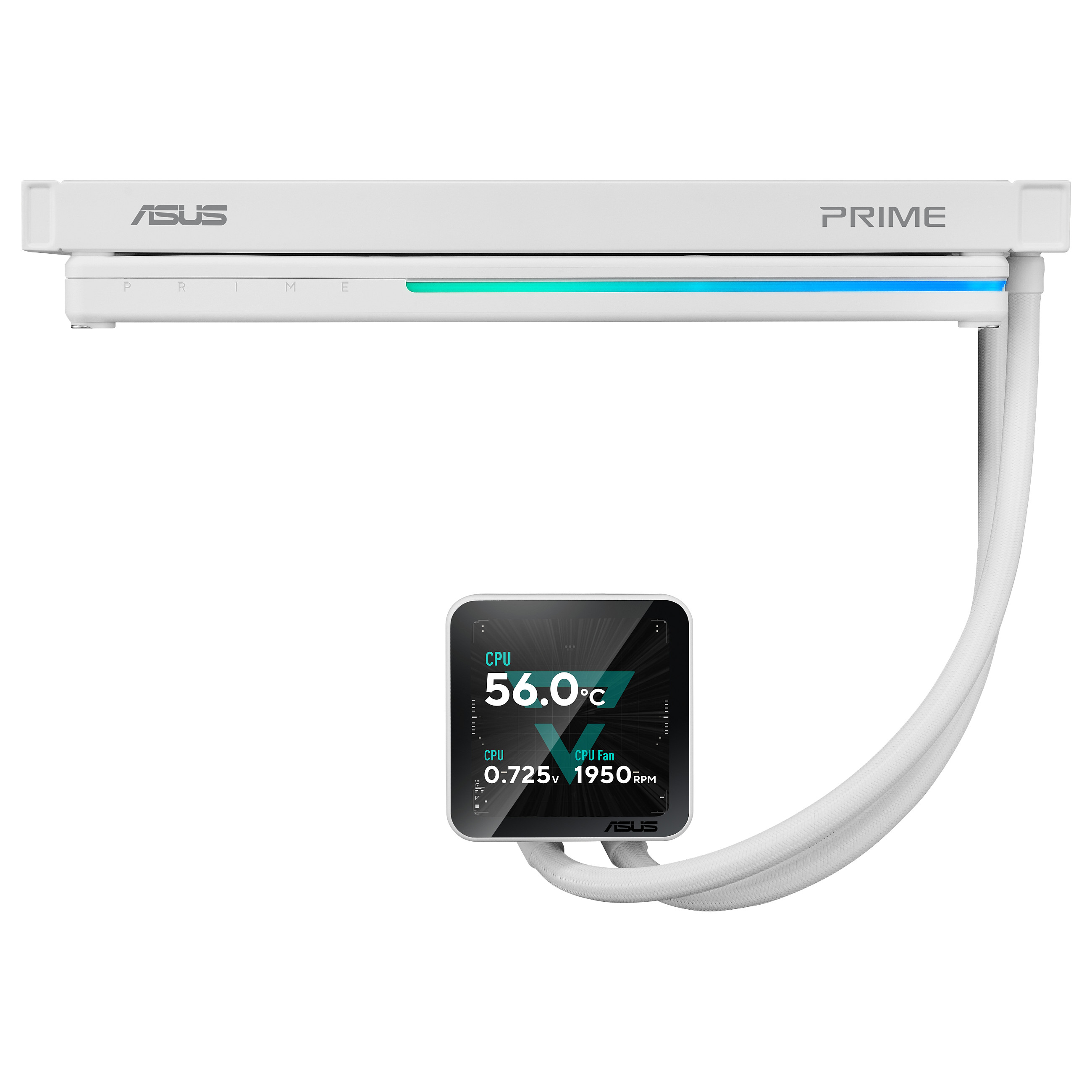 Ftohës për Procesor ASUS Prime LC II 360 ARGB LCD / AIO / 360mm / 3×120mm PWM Fan / ARGB / 3.95" IPS LCD / AM4/AM5 / LGA1700/1851 – Bardhë - 3