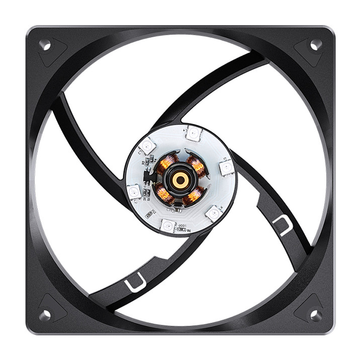 Ftohës për Kasë Jonsbo SL-120 / 120mm / 600-1500 RPM / PWM / ARGB / 101.06 m³/h / 32 dBA / 20 LED – Zezë - 14