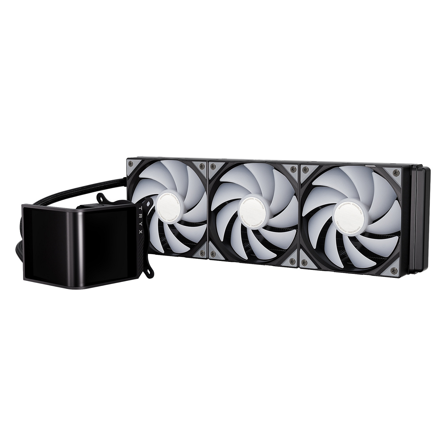 Ftohës për Procesor TRYX PANORAMA SE ARGB 360 / AIO / 360mm / 3×120mm ARGB Fan / 3D AMOLED / 280W TDP – Zezë - 6