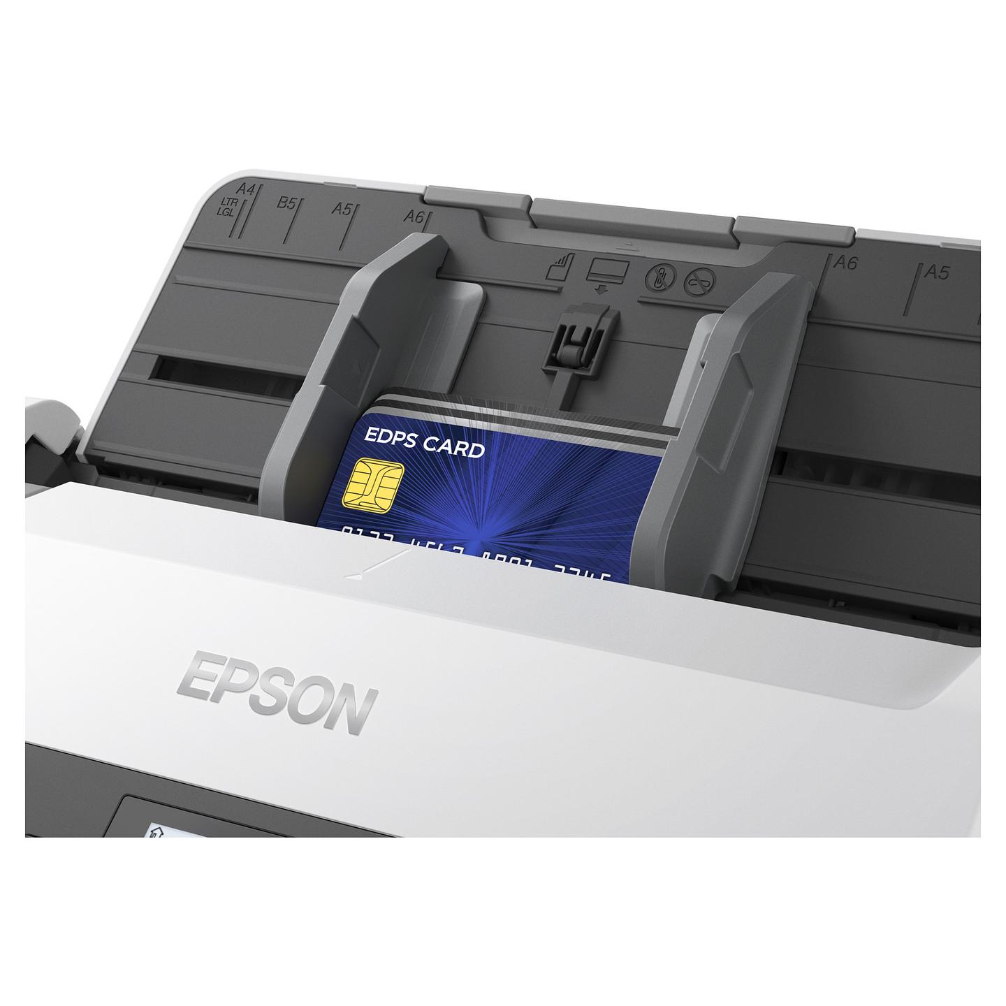 Skaner Epson WorkForce DS-970 / A4 / CIS / 600 × 600 DPI / Duplex / 85 ppm / 170 ipm / ADF 100 Fletë / USB 3.2 / Ethernet - Bardhë/Zezë - 9
